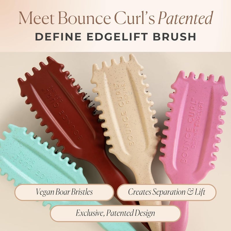 Bounce Curl فرشاة Define EdgeLift، أداة 5 في 1 لتحديد التجاعيد، الأمواج واللفائف بسهولة، تقلل من التجاعيد - تان - Image 5